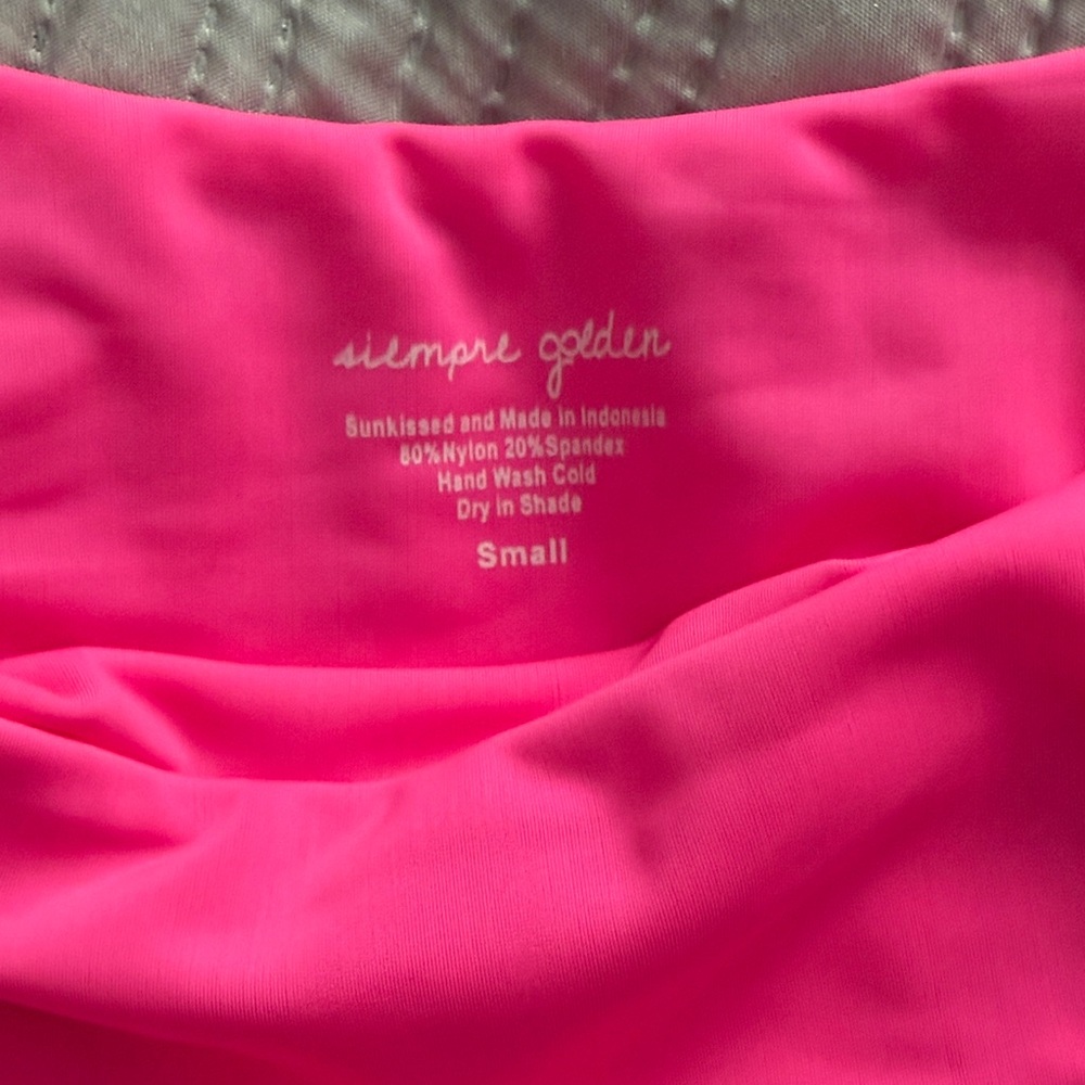 Siempre Golden hot pink Bikini Set - Picture 2 of 4